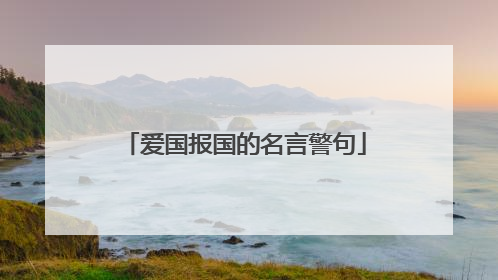 爱国报国的名言警句