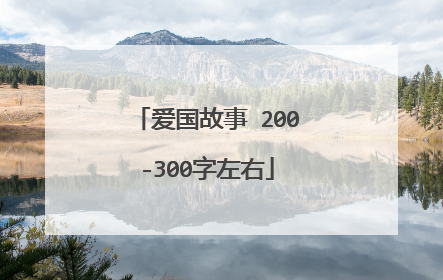 爱国故事 200-300字左右