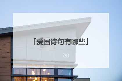 爱国诗句有哪些