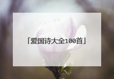 爱国诗大全100首