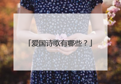 爱国诗歌有哪些？