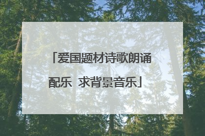 爱国题材诗歌朗诵配乐 求背景音乐