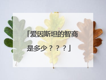 爱因斯坦的智商是多少???