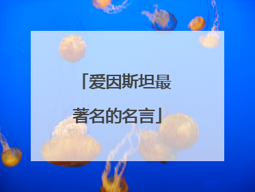 爱因斯坦最著名的名言