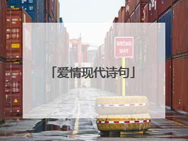 爱情现代诗句