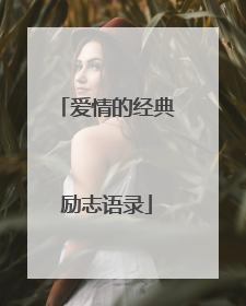 爱情的经典励志语录