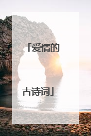 爱情的古诗词
