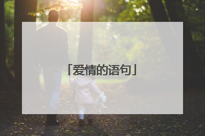 爱情的语句