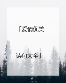 爱情优美诗句大全