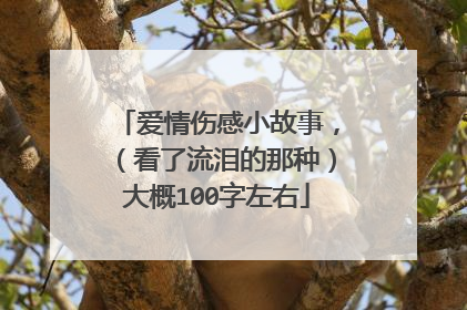 爱情伤感小故事,(看了流泪的那种)大概100字左右