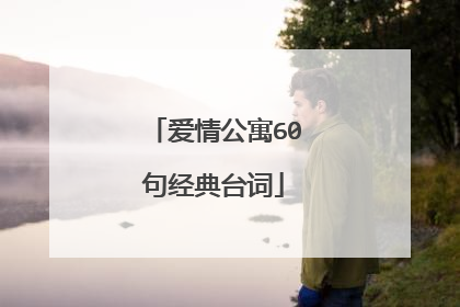 爱情公寓60句经典台词