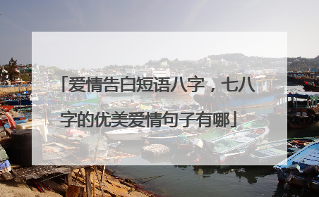 爱情告白短语八字，七八字的优美爱情句子有哪