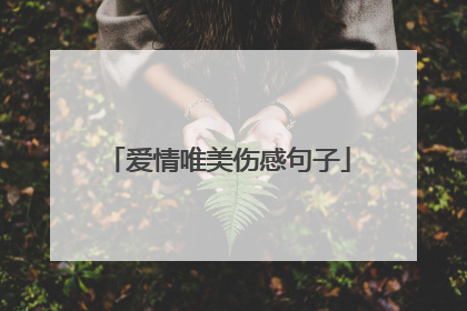 爱情唯美伤感句子