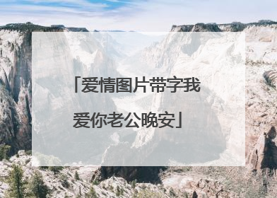 爱情图片带字我爱你老公晚安