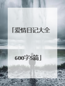 爱情日记大全600字5篇