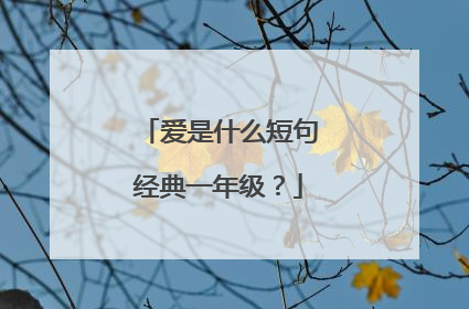爱是什么短句经典一年级？