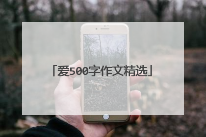 爱500字作文精选