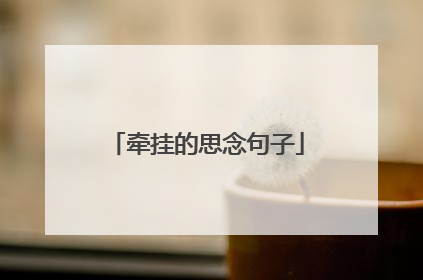 牵挂的思念句子