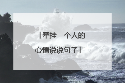 牵挂一个人的心情说说句子
