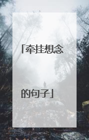 牵挂想念的句子