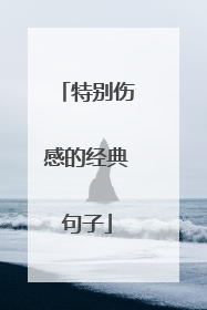 特别伤感的经典句子