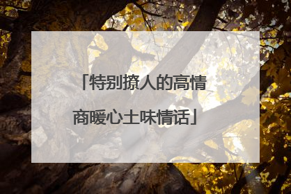 特别撩人的高情商暖心土味情话