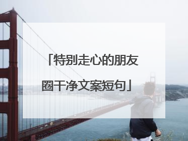特别走心的朋友圈干净文案短句