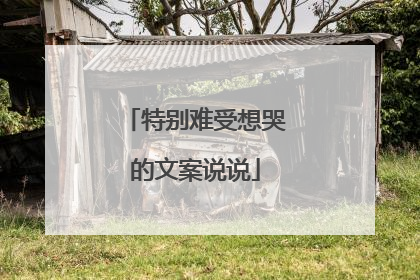 特别难受想哭的文案说说