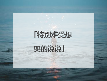 特别难受想哭的说说