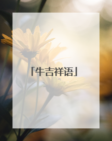 牛吉祥语