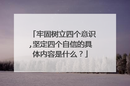牢固树立四个意识,坚定四个自信的具体内容是什么?