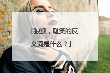 狼狈,耻笑的反义词是什么?
