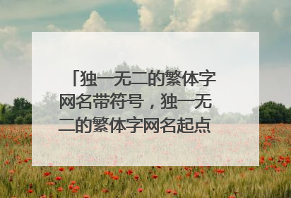 独一无二的繁体字网名带符号,独一无二的繁体字网名起点的繁体网名