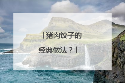 猪肉饺子的经典做法?