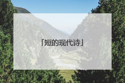短的现代诗