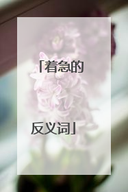 着急的反义词