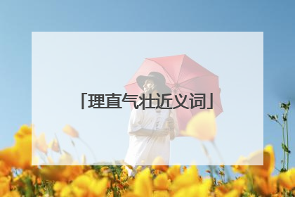 理直气壮近义词