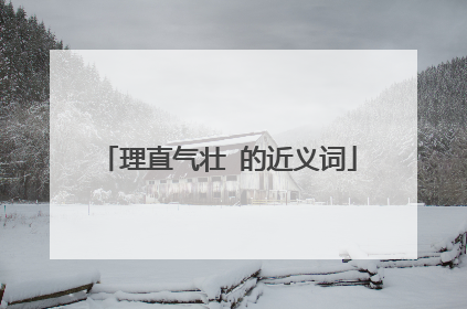 理直气壮 的近义词