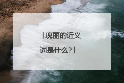 瑰丽的近义词是什么?