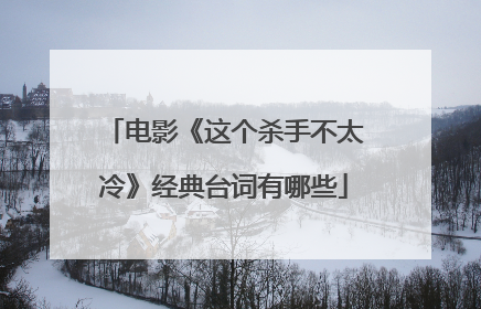电影《这个杀手不太冷》经典台词有哪些
