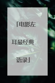 电影左耳最经典语录