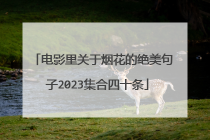 电影里关于烟花的绝美句子2023集合四十条