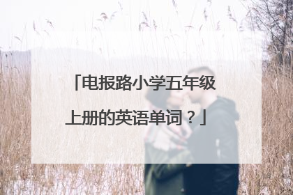 电报路小学五年级上册的英语单词?