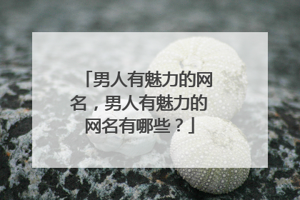 男人有魅力的网名，男人有魅力的网名有哪些？