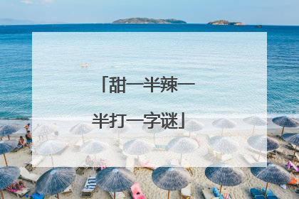 甜一半辣一半打一字谜