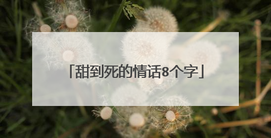 甜到死的情话8个字