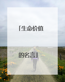 生命价值的名言