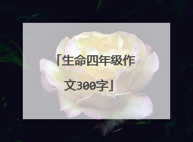 生命四年级作文300字
