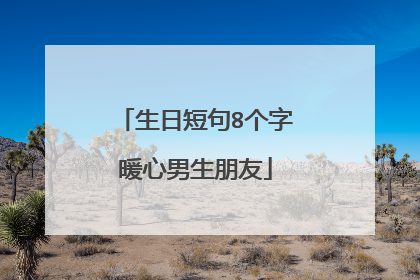 生日短句8个字暖心男生朋友