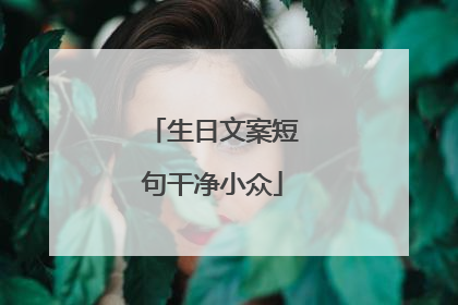 生日文案短句干净小众
